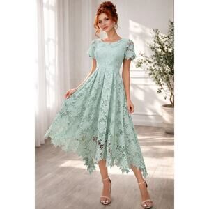 Preston and York Mint Green Embroidery Dress - Size 16